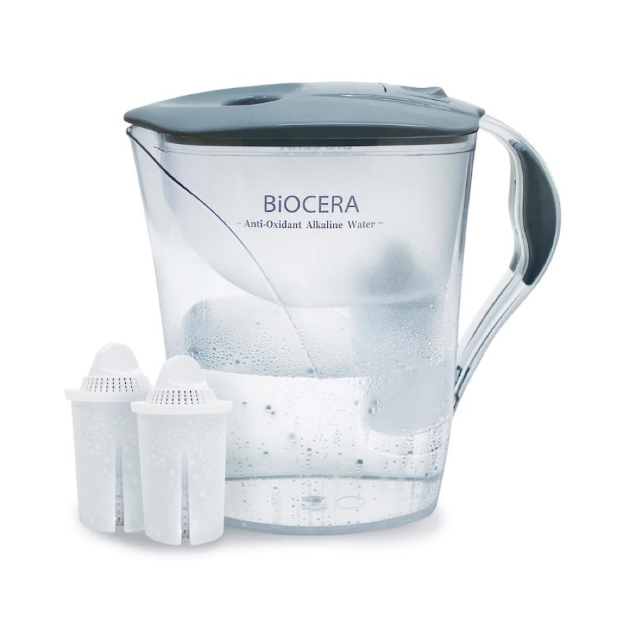 Biocera Alkaline Water Jug, 1.5L + 2 filters